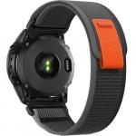 OUTLET: Pasek Tech-Protect Nylon, QuickFit 26mm do Garmin Fenix 8 (51 mm) / 7X Pro / 7X / 6X Pro, czarno-pomarańczowy