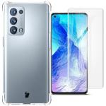 Etui + 2x folia Bizon Case Clear Pack do Oppo Reno 6 Pro 5G, przezroczyste