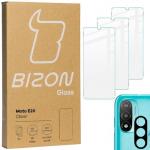 Szkło hartowane Bizon Glass Clear - 3 szt. + obiektyw, Moto E20