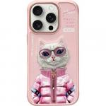 Etui Nimmy Cool&Cute 2.0 Cat do iPhone 16 Pro Max, różowe z kotkiem
