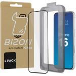 Szkło hartowane z ramką do łatwej aplikacji Bizon Glass Aplikator do iPhone 16, 2 sztuki