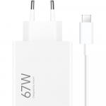 Ładowarka sieciowa Xiaomi HyperCharge Combo 67W 1x USB-A + kabel USB-C, biała