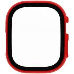 Etui Bizon Case+Glass do Apple Watch Ultra 2/1 49 mm, czerwone