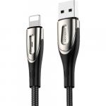 Kabel do ładowania / transmisji danych Joyroom Sharp Series USB-A do Lightning, 3A, 2m, czarny