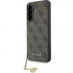 Etui Guess 4G Charms Collection do Galaxy A56 5G, brązowe