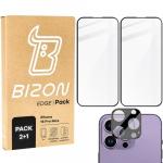 2x Szkło + szybka na aparat Bizon Edge 2 Pack do iPhone 16 Pro Max