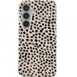 Etui Burga Almond Latte Tough do Galaxy S24 FE, beżowe z czarnymi kropkami