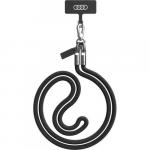 Uniwersalna smycz na telefon Audi crossbody AU-CBL8-R8/D1-BK, 120cm, 6mm, czarna