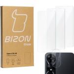 3x Szkło + szybka na aparat BIZON Clear 2 Pack do Oppo A78 4G