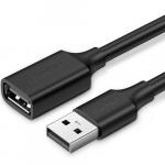 Kabel przejściówka Ugreen USB 2.0 (żeński) - USB 2.0 (męski), przedłużacz 480 Mbps, 2 m, czarny