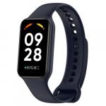 Etui z paskiem Bizon Strap + Case Watch Dots do Xiaomi Redmi Smart Band 2 / Xiaomi Mi Band 8 Active, granatowe