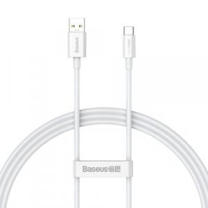 Kabel Baseus Superior Series SUPERVOOC USB-A do USB-C 65W 1m, 480Mb/s, biały