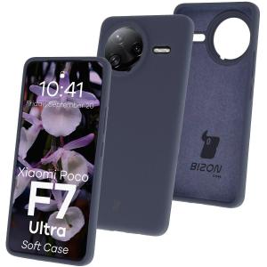 Silikonowe etui Bizon Soft Case do Xiaomi POCO F7 Ultra, ciemnoniebieskie