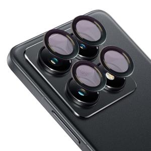Szkło hartowane na aparat Bizon Glass Snap Lens do Xiaomi 14T Pro, 1 zestaw, czarna ramka