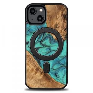 Drewniane etui Bewood iPhone 15, Turquoise