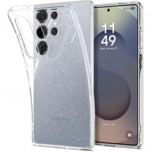 Etui Spigen Liquid Crystal Glitter do Galaxy S25 Ultra, przezroczyste z brokatem