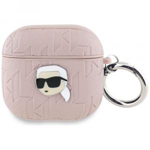 Etui Karl Lagerfeld Monogram Karl Head do AirPods 4, różowe