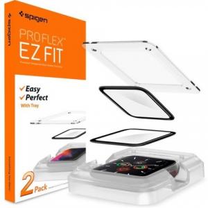 Szkło hybrydowe + Aplikator Spigen Pro Flex EZ Fit Apple Watch SE/6/5/4 40mm, czarne
