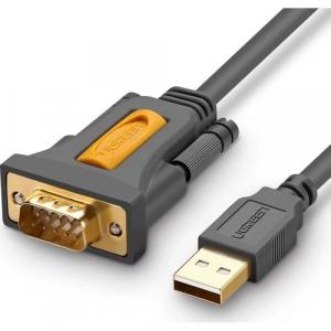 Adapter / kabel Ugreen CR104 USB-A do DB9 RS-232, 1,5 m, szary