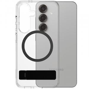 Etui CARE by PanzerGlass Kickstand Case Magnetic do Galaxy S25, przezroczysto-czarne