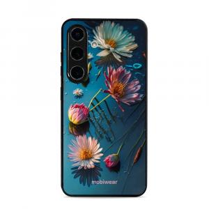 Etui ochronne do Galaxy S25, Mobiwear Glossy Case, niebiesko-kwieciste