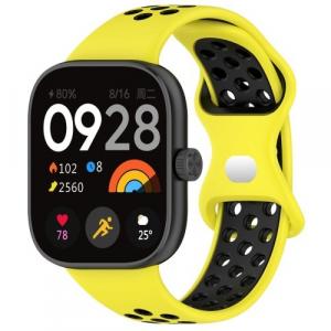 Pasek Bizon Strap Watch Octo do Xiaomi Redmi Watch 4/Xiaomi Band 8 Pro, żółto-czarny