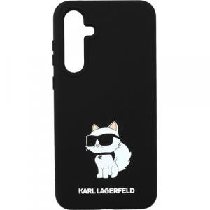 Etui Karl Lagerfeld Silicone Choupette Metal Pin do Galaxy A35, czarne