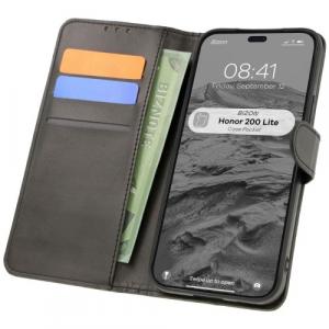 Etui z klapką Bizon Case Pocket do Honor 200 Lite, czarne