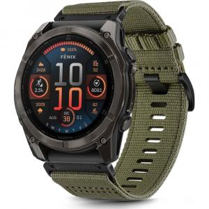 Pasek Tech-Protect Nylon Classic, QuickFit 26 mm do Garmin Fenix 8 (51 mm) / 7X Pro / 7X / 6X Pro, zielony