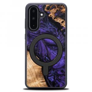 Drewniane etui do Galaxy A26 5G, Bewood Unique Violet do MagSafe