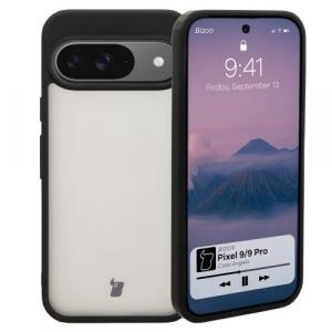 Etui Bizon Case Angelo do Google Pixel 9 / 9 Pro, przydymione z czarną ramką