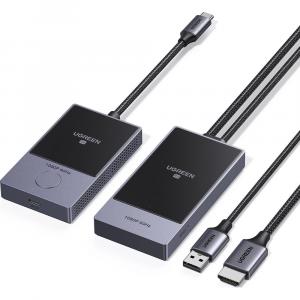 Transmiter HDMI, bezprzewodowy nadajnik / odbiornik UGREEN CM737, 1080p 60Hz, czarno-srebrny
