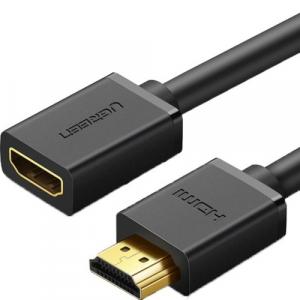 Kabel przejściówka HDMI (żeński) - HDMI (męski) Ugreen 2.0, 4K, UHD, 1 m, czarny