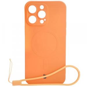 Etui Bizon Case Silicone Magnetic do Apple iPhone 14 Pro Max, marchewkowe
