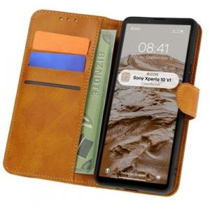 Etui z klapką Bizon Case Pocket do Sony Xperia 10 VI, brązowe