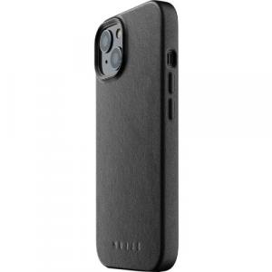 OUTLET: Etui Mujjo Full Leather Case MagSafe do iPhone 15, czarne