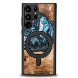 Drewniane etui do Galaxy S23 Ultra, Bewood Unique Planets Ziemia do MagSafe