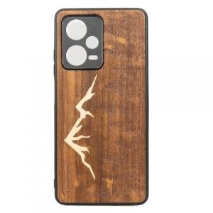 Drewniane etui Bewood do Redmi Note 12 5G, Góry Imbuia