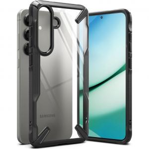 Etui Ringke Fusion X do Galaxy S25, przezroczyste z czarną ramką