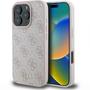 OUTLET: Etui Guess Hardcase 4G Classic do iPhone 16 Pro, różowe