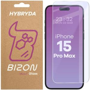 Elastyczne szkło hybrydowe Bizon Glass Mule do iPhone 15 Pro Max