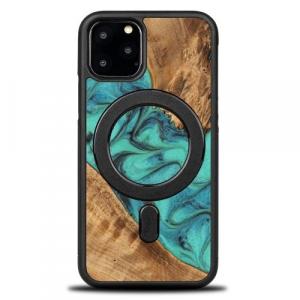 Drewniane etui Bewood do iPhone 11 Pro, Turquoise