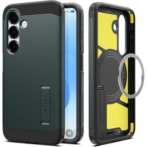 Etui Spigen Tough Armor Mag do MagSafe do Galaxy S25 Plus, zielone