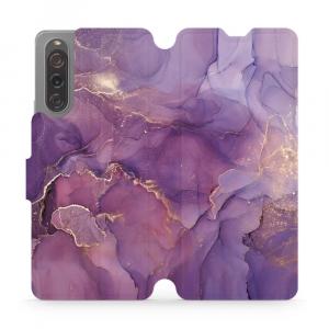 Etui z klapką do Sony Xperia 10 V, Mobiwear Book, fioletowe