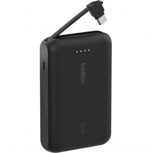Bateria Belkin Boost Power Bank 10K 20W 10000 mAh z kablem USB-C PD, czarna