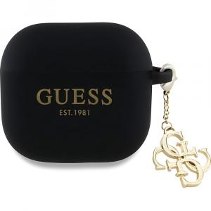 Etui Guess Silicone 4G Charm Case AirPods 4, czarne