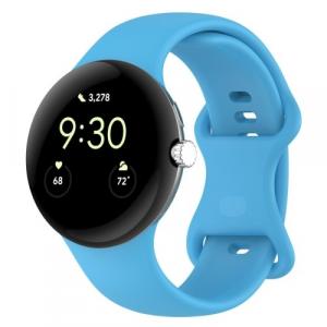 Silikonowy pasek Bizon Strap Watch Silicone 41mm do Google Pixel Watch 3/Watch 2/Watch 1, niebieski