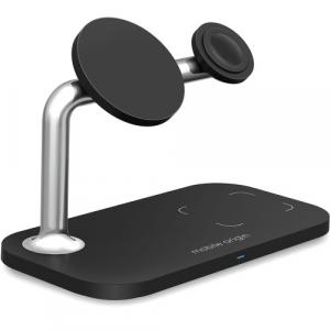 Ładowarka indukcyjna 3w1 Mobile Origin Wireless Charger 15W do iPhone/Apple Watch/AirPods, czarna