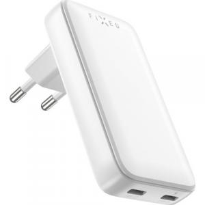 Ładowarka sieciowa Fixed Slim Gan Charger 45W PD 3.0 2x USB-C, biała