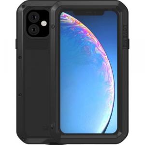 Etui pancerne + szkło LOVE MEI Powerful do iPhone 11, czarne